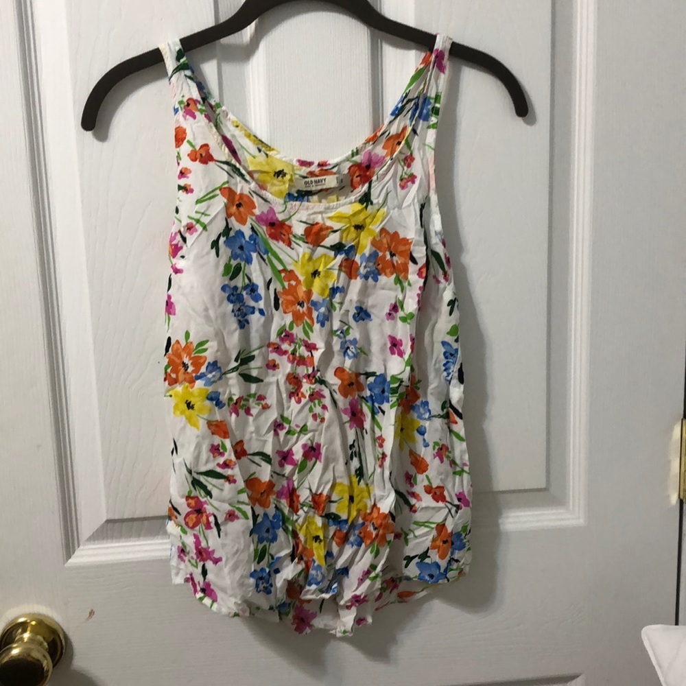 old navy floral tank top